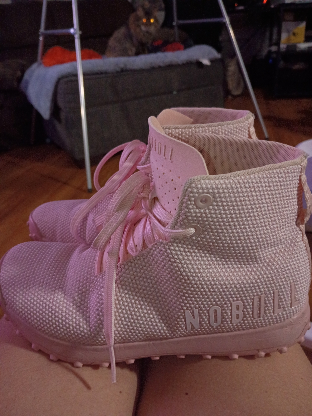 NOBULL Kids Pink High-Top Training Shoes